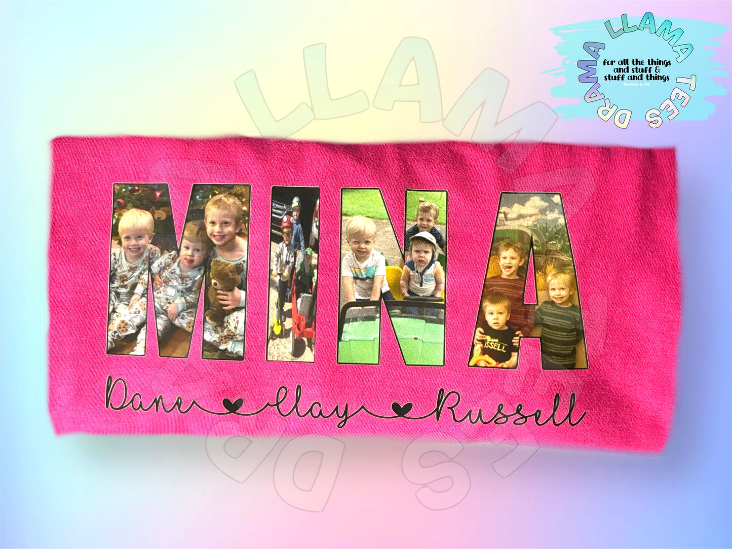 Photo Title Tees- ANY TITLE (Grandma, Mama, Dad, Grandpa, Mommy, Nana...etc): DLTPO