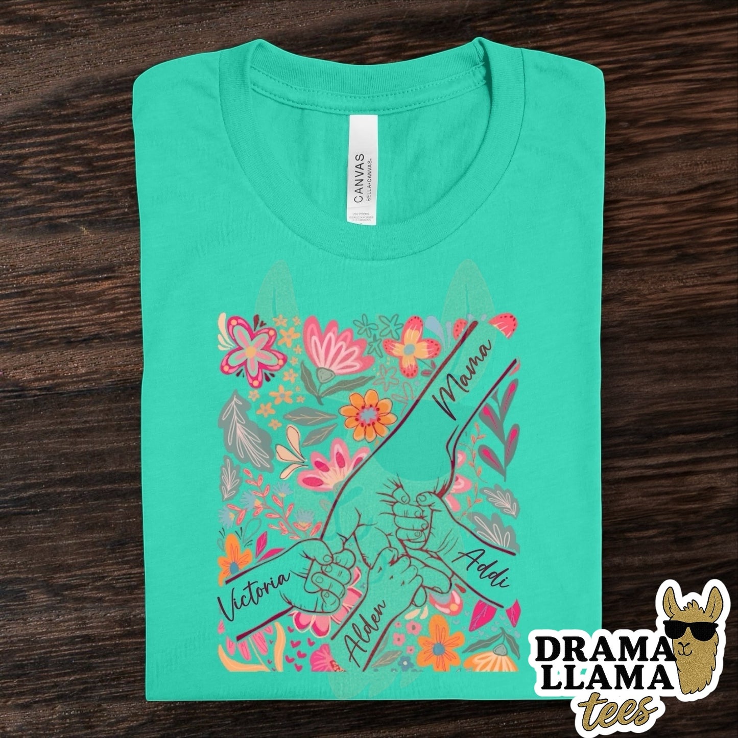 Floral Hands Personalized Tee/Sweatshirt (Multiple Color Options!): DLTPO