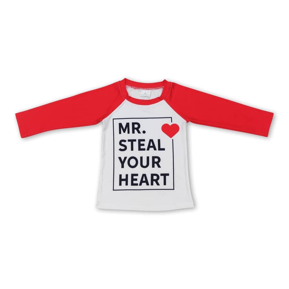 2T (2) 3T Mr Steal Your Heart Long Sleeve Tee *CLOSEOUT SALE*