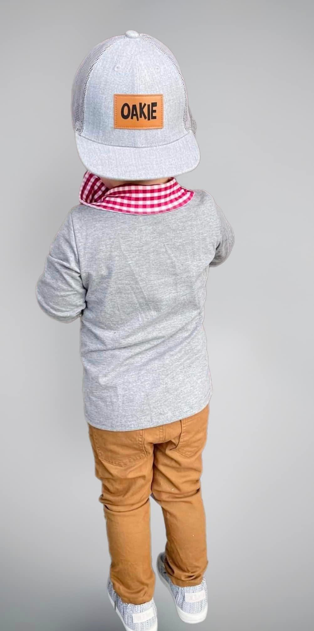 ᴡᴇᴇᴋʟʏ ᴘʀᴇ ᴏʀᴅᴇʀ Pullover- Grey with Red Plaid Quarter Zip