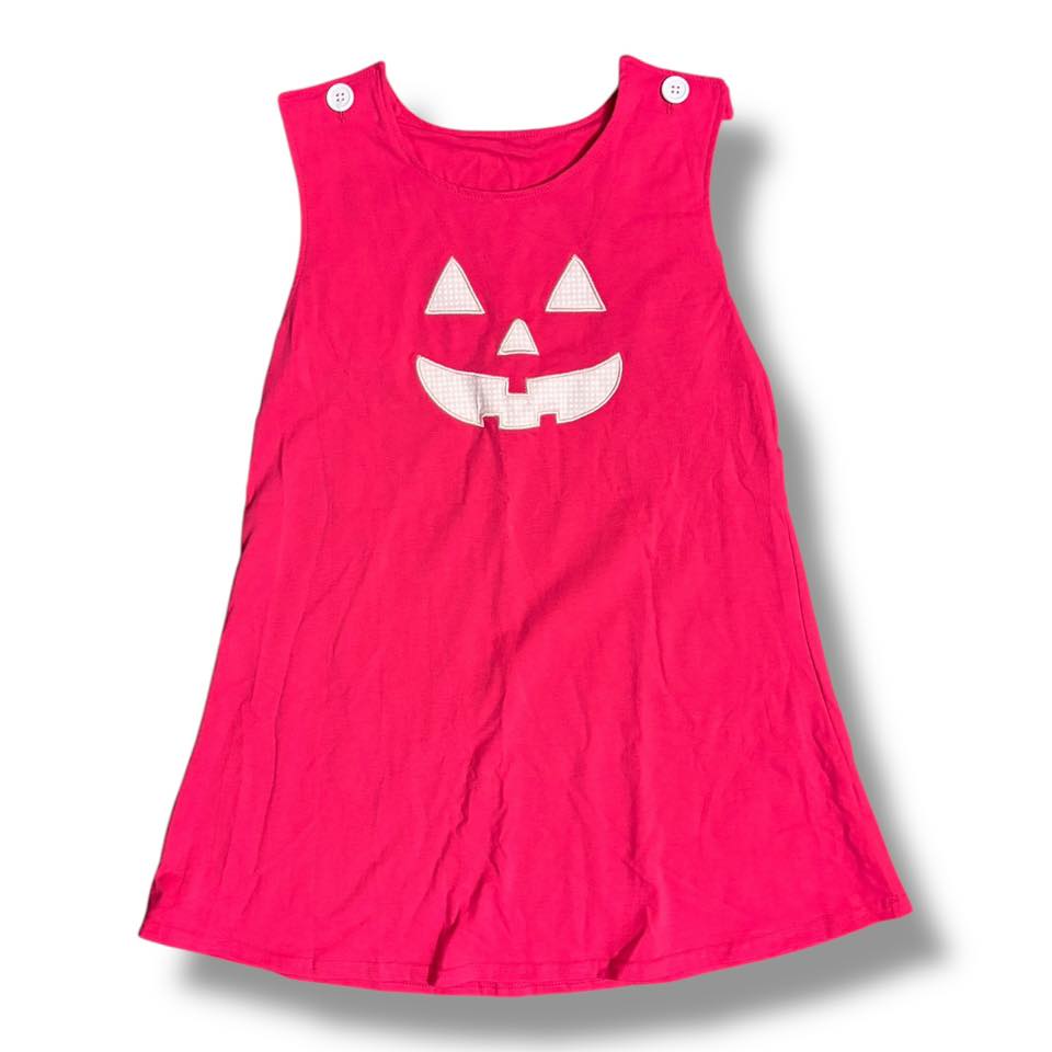 10-12 Embroidered Pumpkin Face Dress *CLOSEOUT SALE*