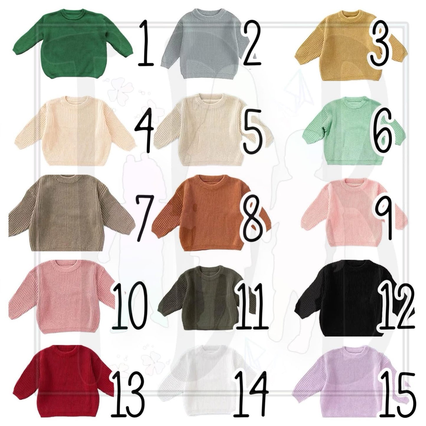Oversized Hand Embroidered Thick Knit Sweaters