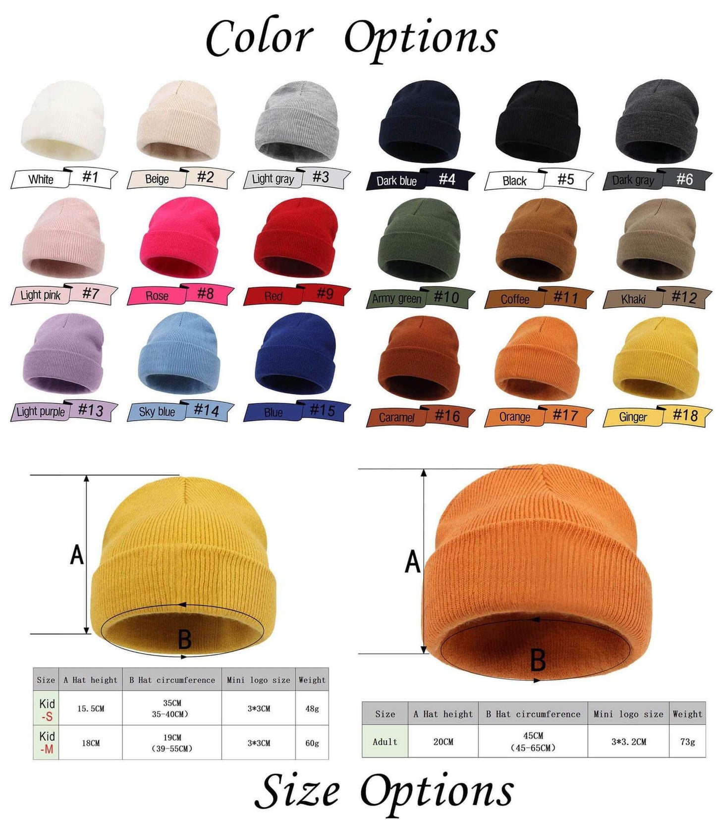 Personalized Beanies with Name Patch
