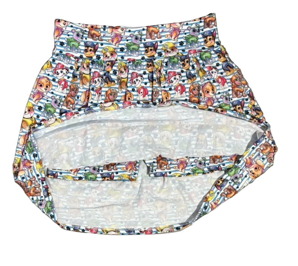 8-9 (fits like 10-12+) Pup Patrol Skort *CLOSEOUT*