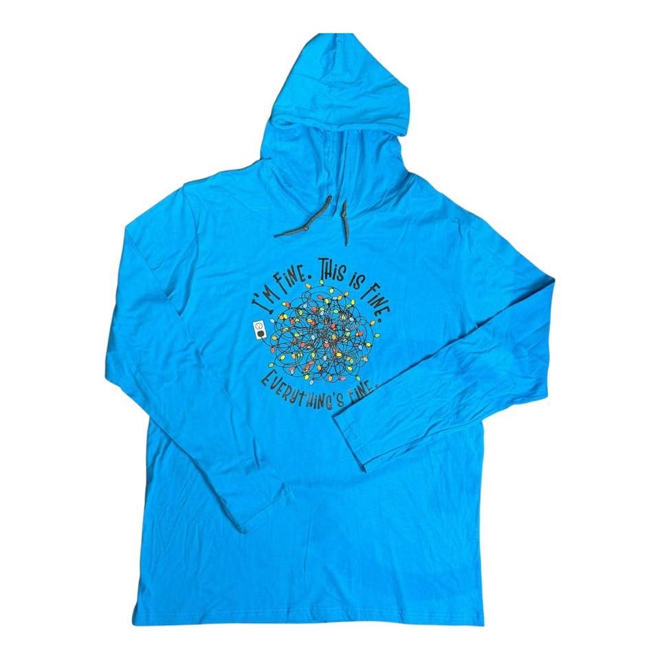 Adult XL Hooded Tee "I'm Fine, Everything's Fine" *Ready to Ship!*