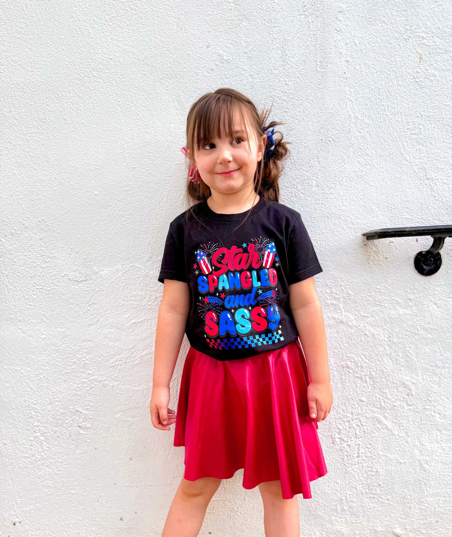 Star Spangled and Sassy on BLACK *Kids and Adults*