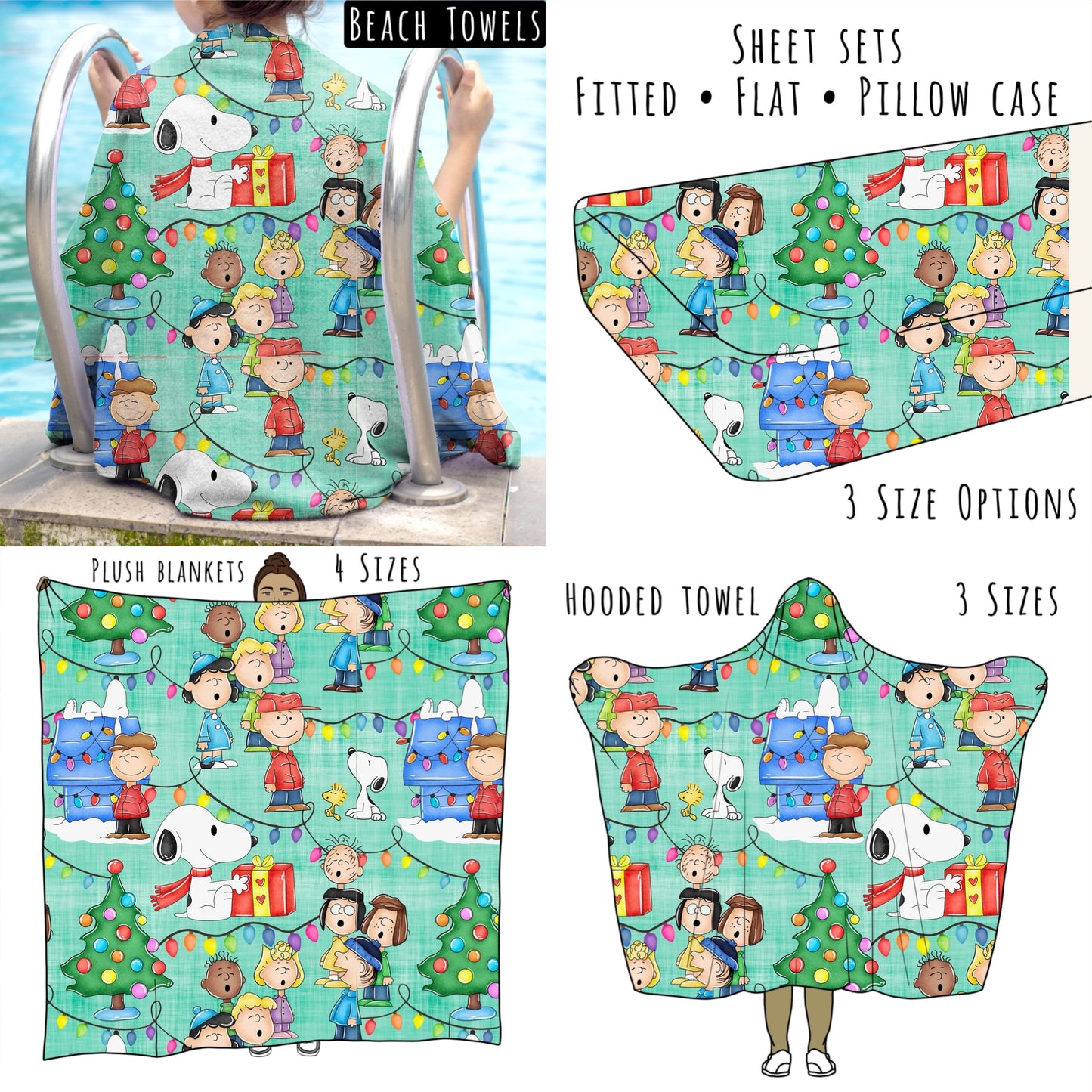 Charlie Christmas- Personalized Items ~ Sheets, Pillowcases, Blankets, Towels ~