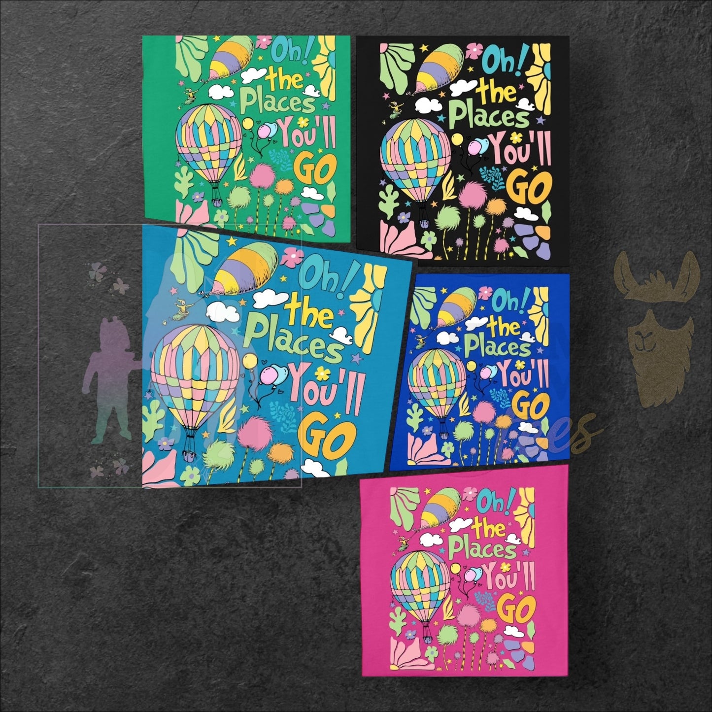 Oh the Places You'll Go Bundle Deals OR Individuals (*Multiple Colors*)~ Reading Release: TDB Exclusives and Drama Llama Tees