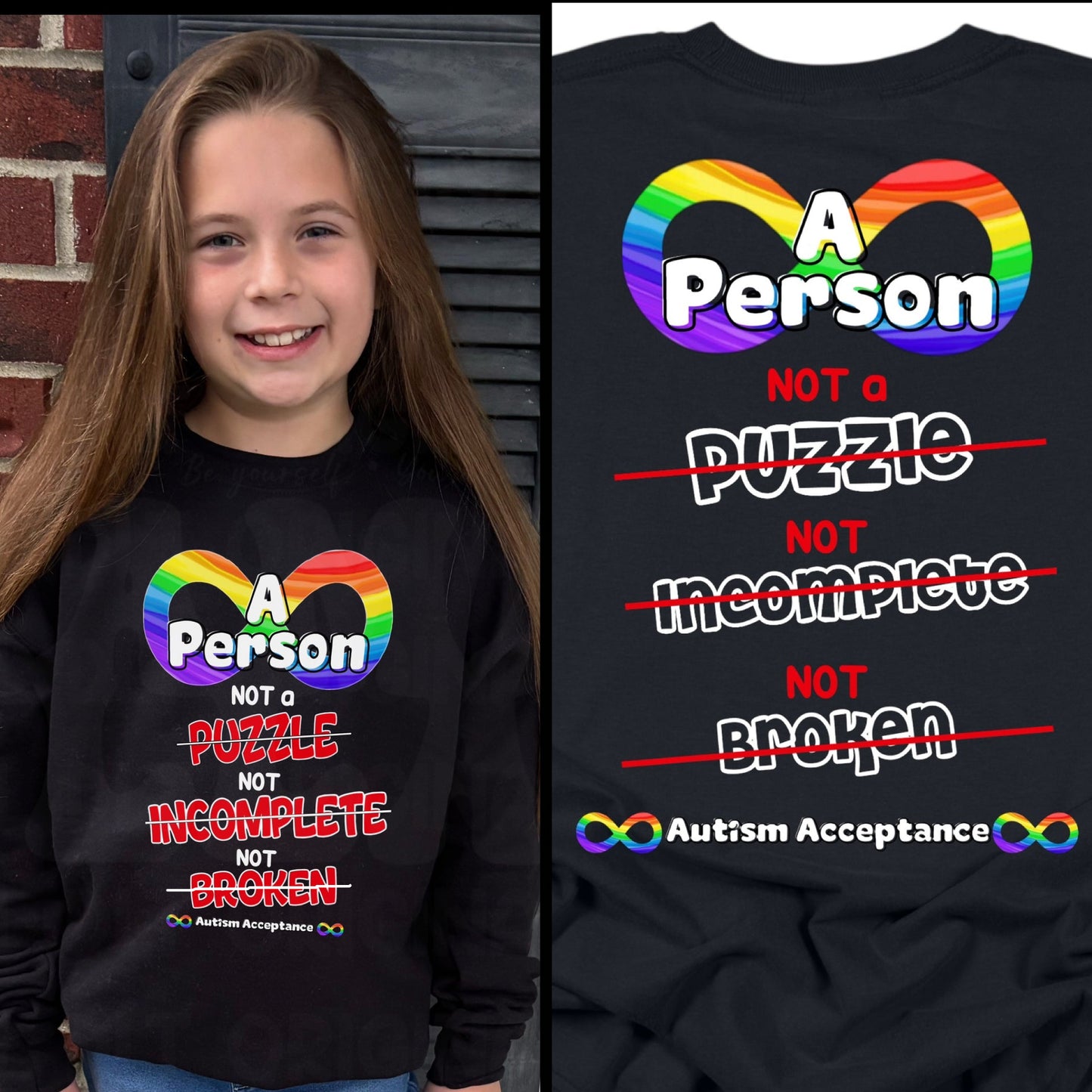 A Person NOT a PUZZLE Short Sleeves --FRONT ONLY--: Exclusive Design Pre-Order