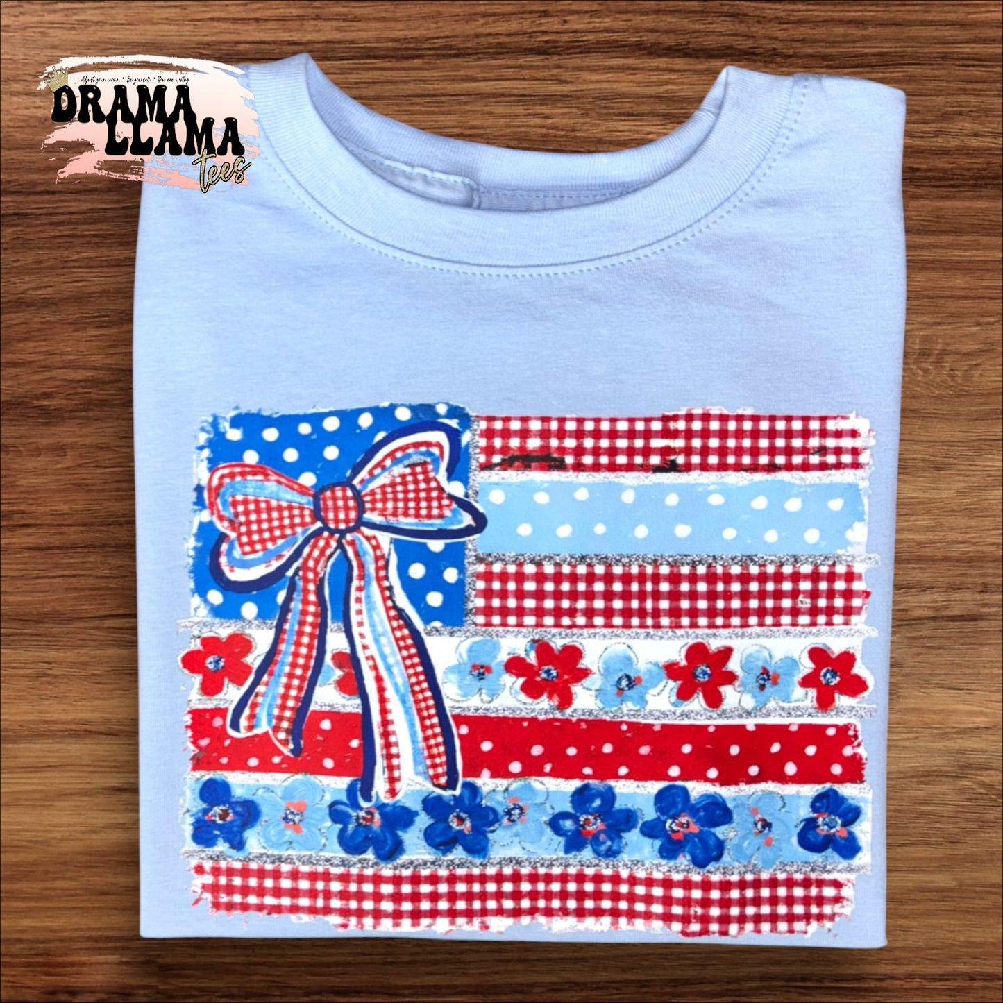 Floral Painted Flag | RWB Tee Release 2026 | Free Shipping | Put Shirt Size in Note Box