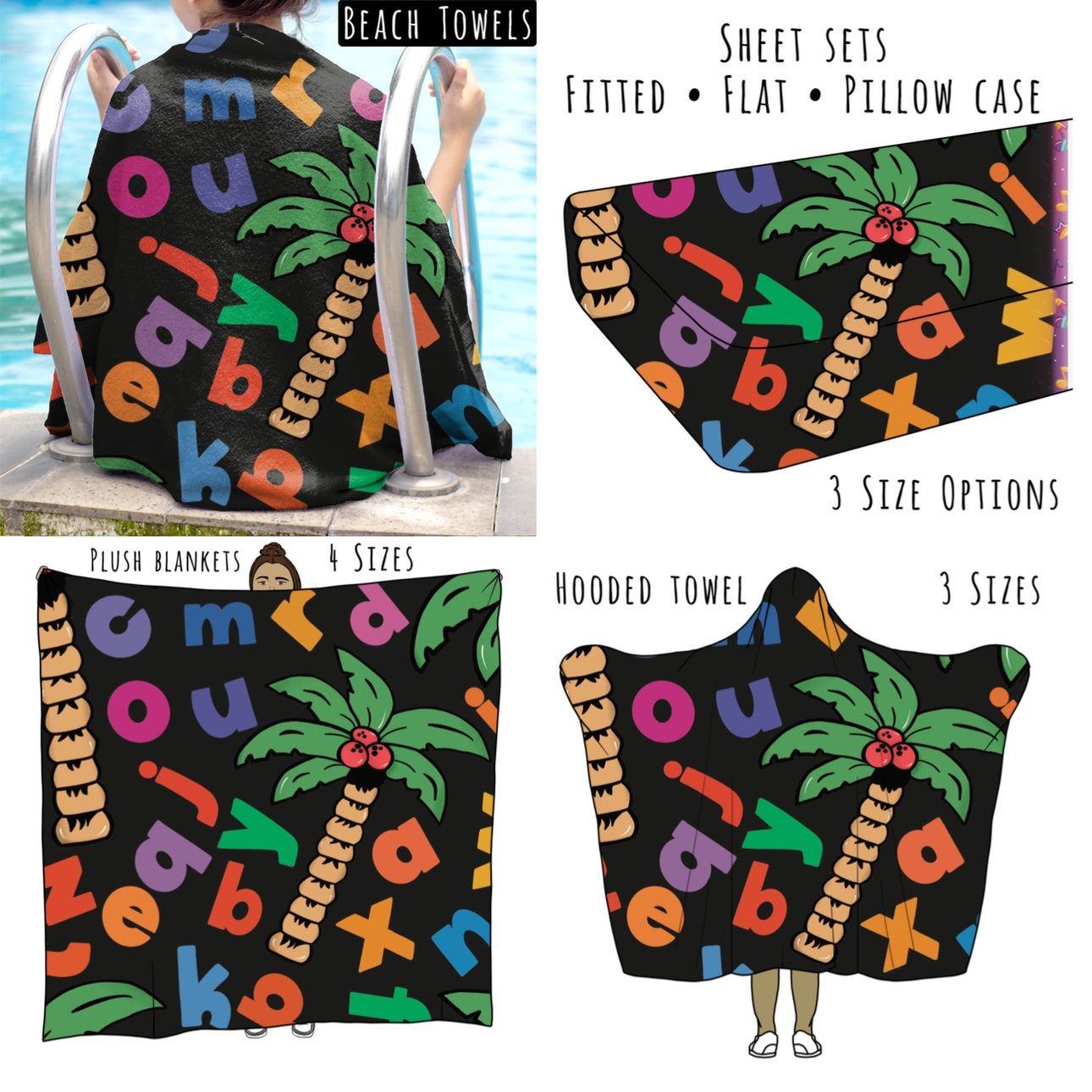 Boom Boom Personalized Items ~ Sheets, Pillowcases, Blankets, Towels ~