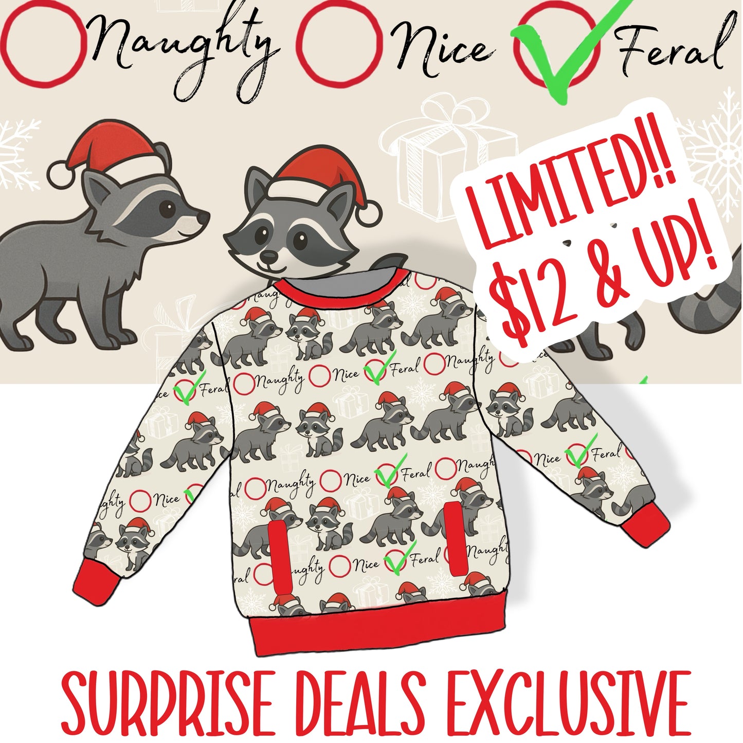 *LIMITED* Feral Christmas Pullover with Pockets: TDB Exclusive Pre-Order