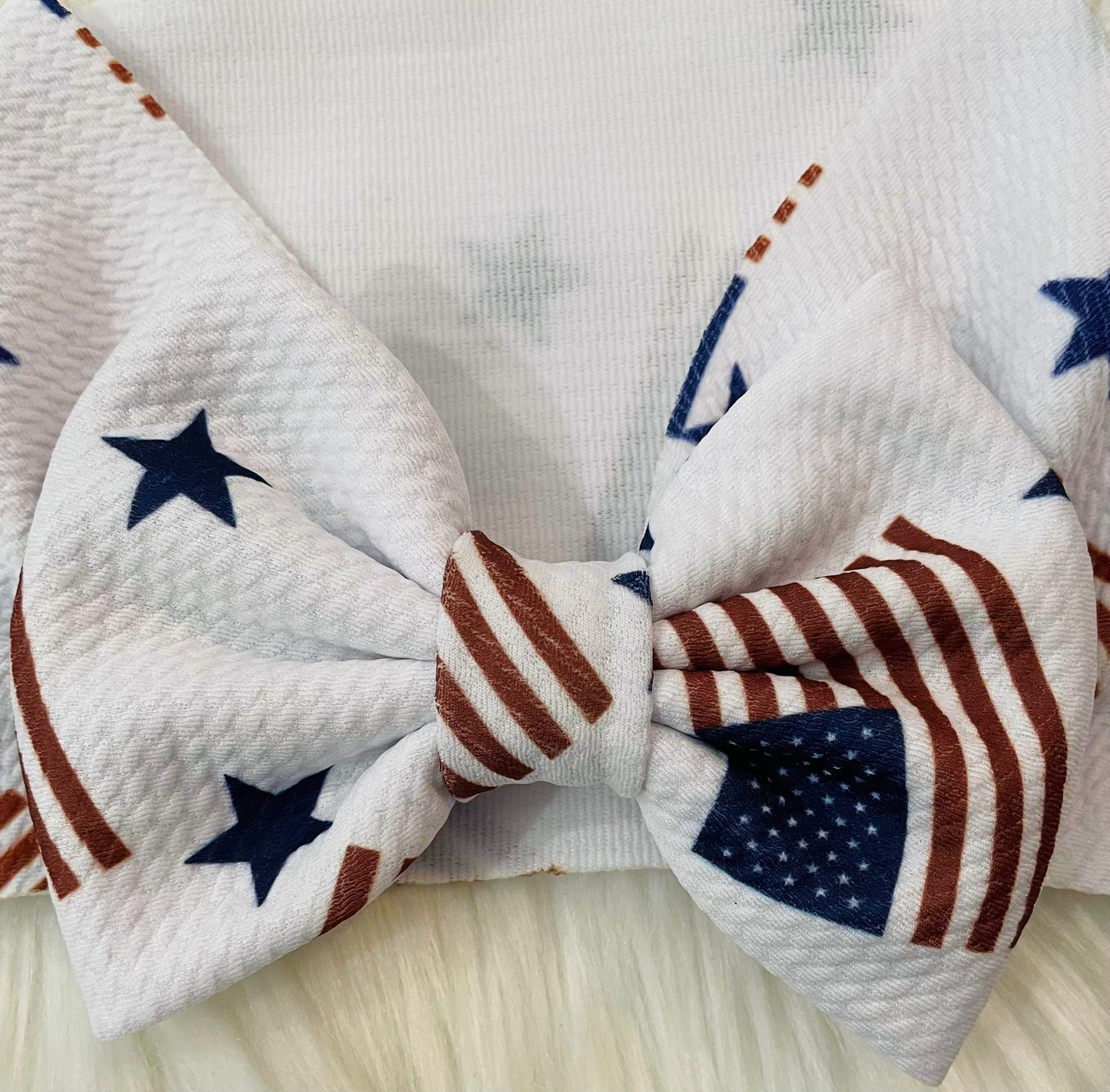 2 in stock! Fourth of July Headwrap with Bow *CLOSEOUT SALE*
