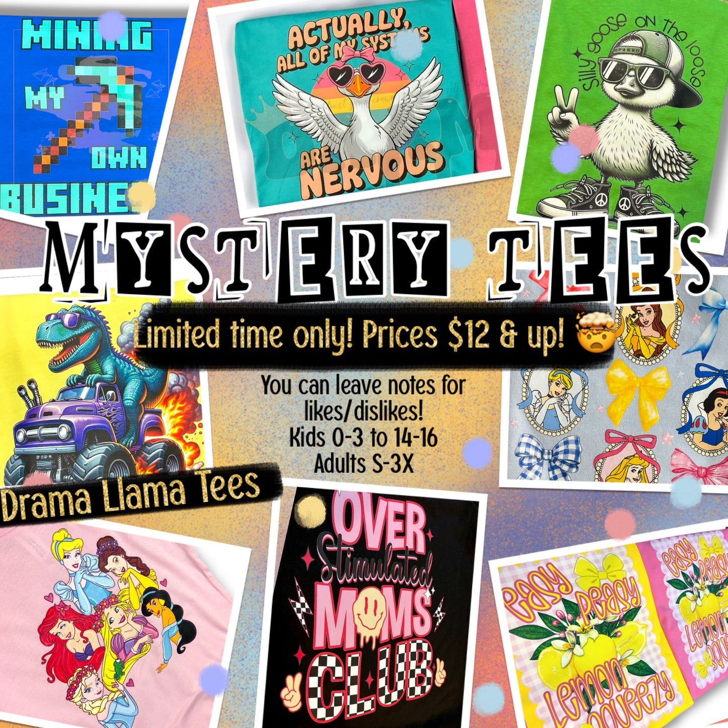 Mystery Tees (Kids & Adults)! Limited!