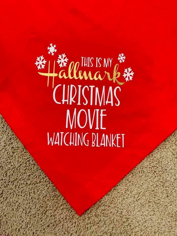 Christmas Movie Watching Blanket (hand pressed in shop) TAT ~2 weeks or less