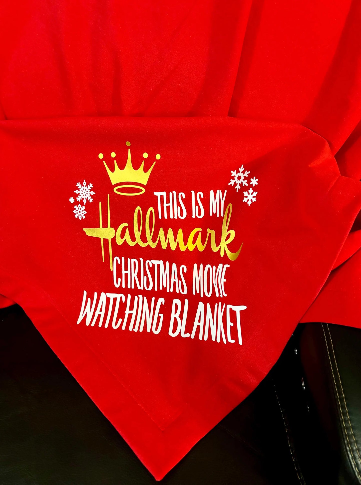 Christmas Movie Watching Blanket (hand pressed in shop) TAT ~2 weeks or less