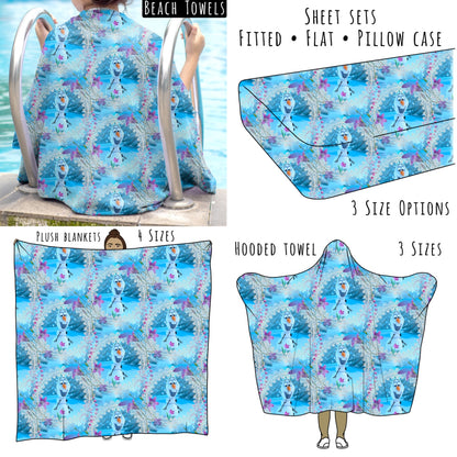 Snowman 1 Personalized Items ~ Sheets, Pillowcases, Blankets, Towels ~