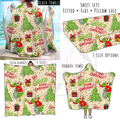 Mean Christmas 2025 Personalized Items ~ Sheets, Pillowcases, Blankets, Towels ~