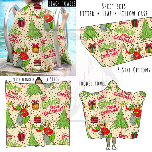Mean Christmas 2025 Personalized Items ~ Sheets, Pillowcases, Blankets, Towels ~