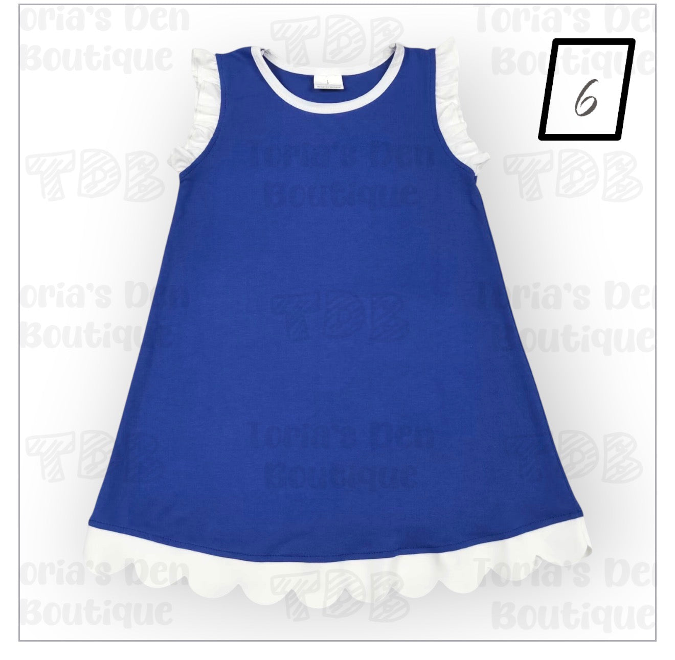 Scalloped Dresses | With or Without Personalization (Put Color Number in Note Box)