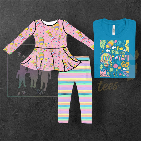 Oh the Places You'll Go Bundle Deals OR Individuals (*Multiple Colors*)~ Reading Release: TDB Exclusives and Drama Llama Tees