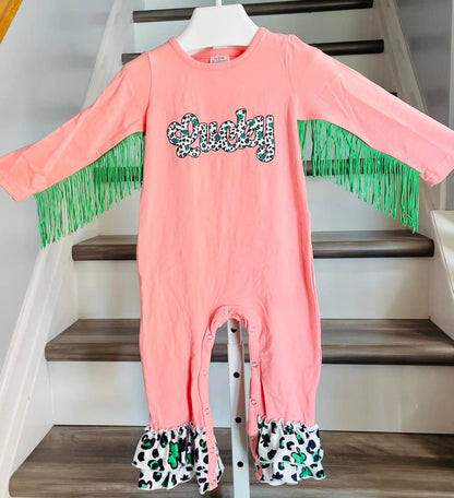 12-18 18-24  St. Patrick's Day Lucky Fringe Romper *CLOSEOUT SALE*