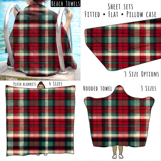 Perfect Plaid - Personalized Items ~ Sheets, Pillowcases, Blankets, Towels ~