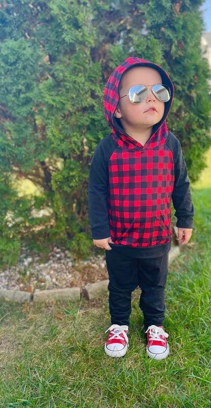ᴡᴇᴇᴋʟʏ ᴘʀᴇ ᴏʀᴅᴇʀ Buffalo Plaid Hoodie and Joggers Set