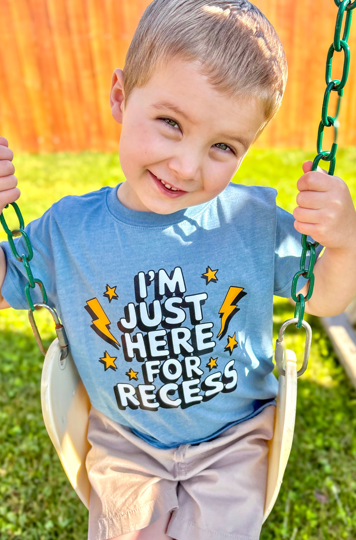I'm Just Here For Recess COMFORT COLORS Tees | Youth Only