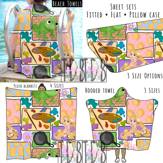 Tangled Collage Personalized Items ~ Sheets, Pillowcases, Blankets, Towels ~
