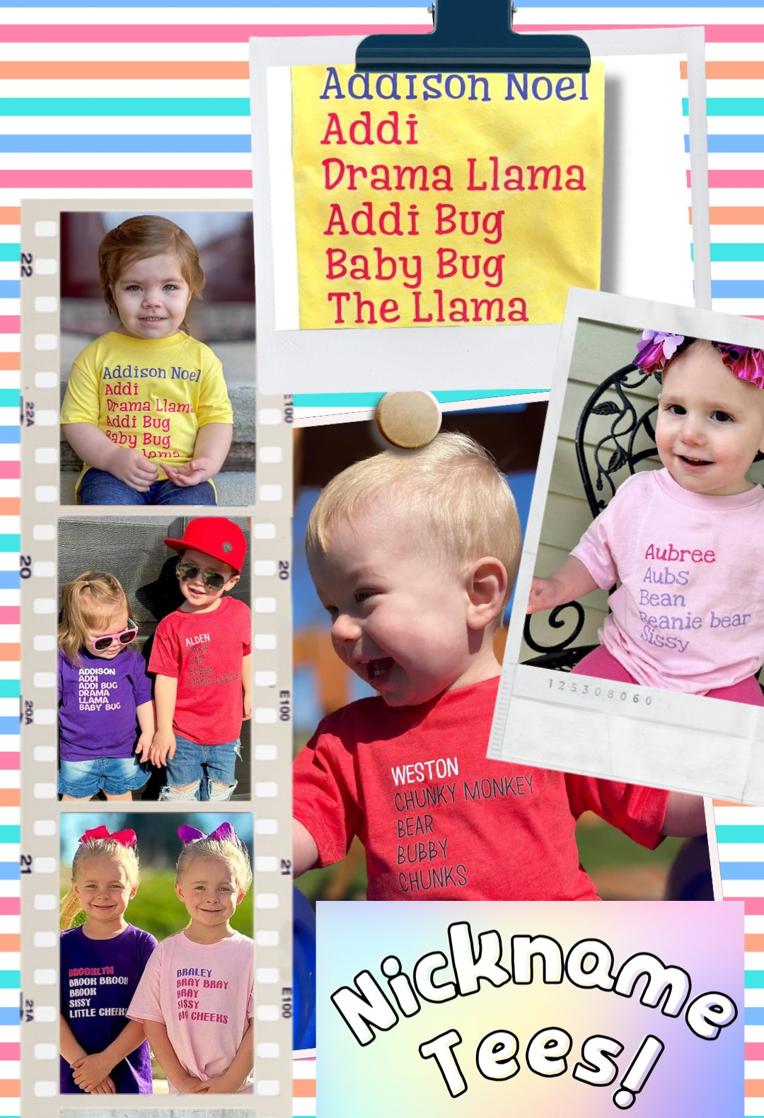 Nickname Tees DEALS DAY DEAL! Pre-Order Round 2! (Put name/nicknames/colors in notes!)