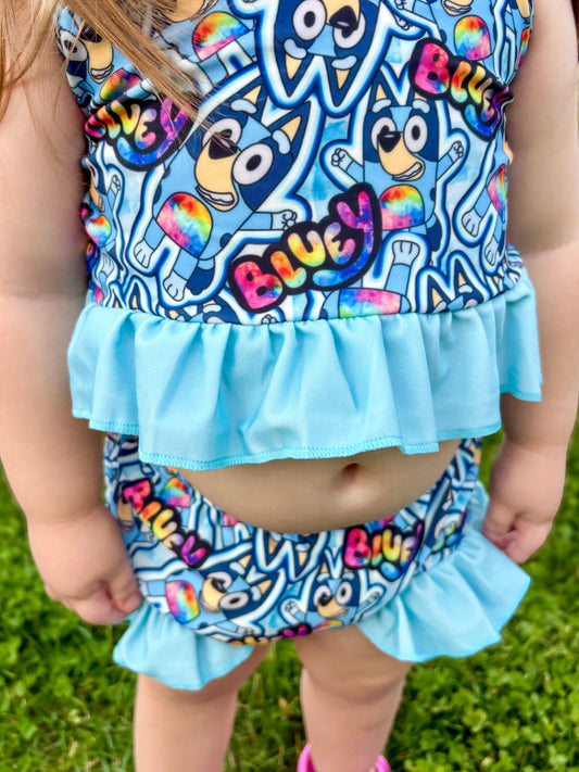 12-14 (fits like 10-12) READY TO SHIP! Tie Dye For Real Life 2 PC Exclusive Swim