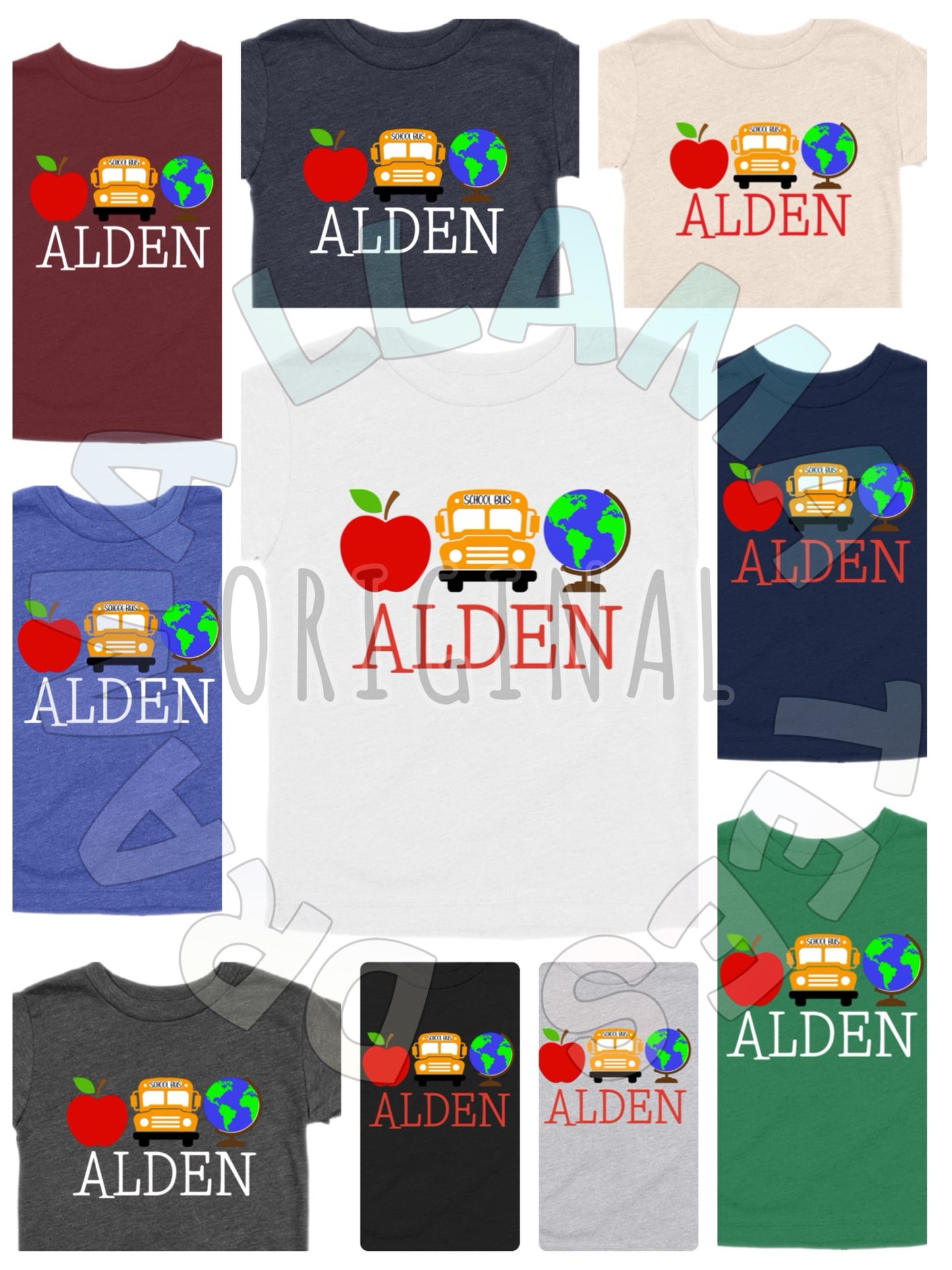 ✨Drama Llama Original✨ Back to School Triple Element Name Tees *multiple color options*