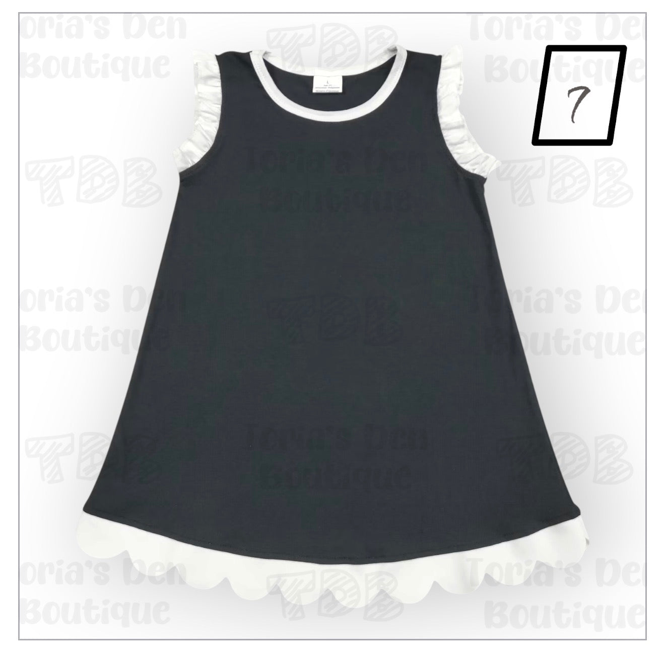 Scalloped Dresses | With or Without Personalization (Put Color Number in Note Box)