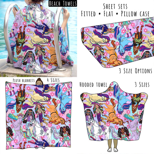 Unicorn School Personalized Items ~ Sheets, Pillowcases, Blankets, Towels ~