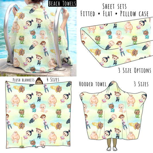 Baby Boss Personalized Items ~ Sheets, Pillowcases, Blankets, Towels ~