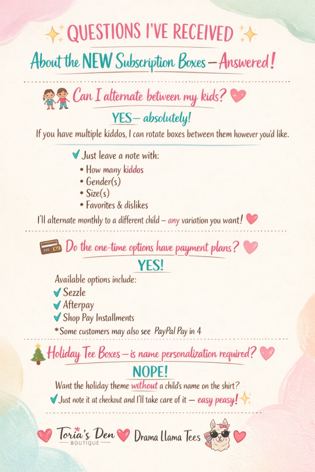 Holidays+Seasons Subscription Box (Drama Llama & TDB Mashup)