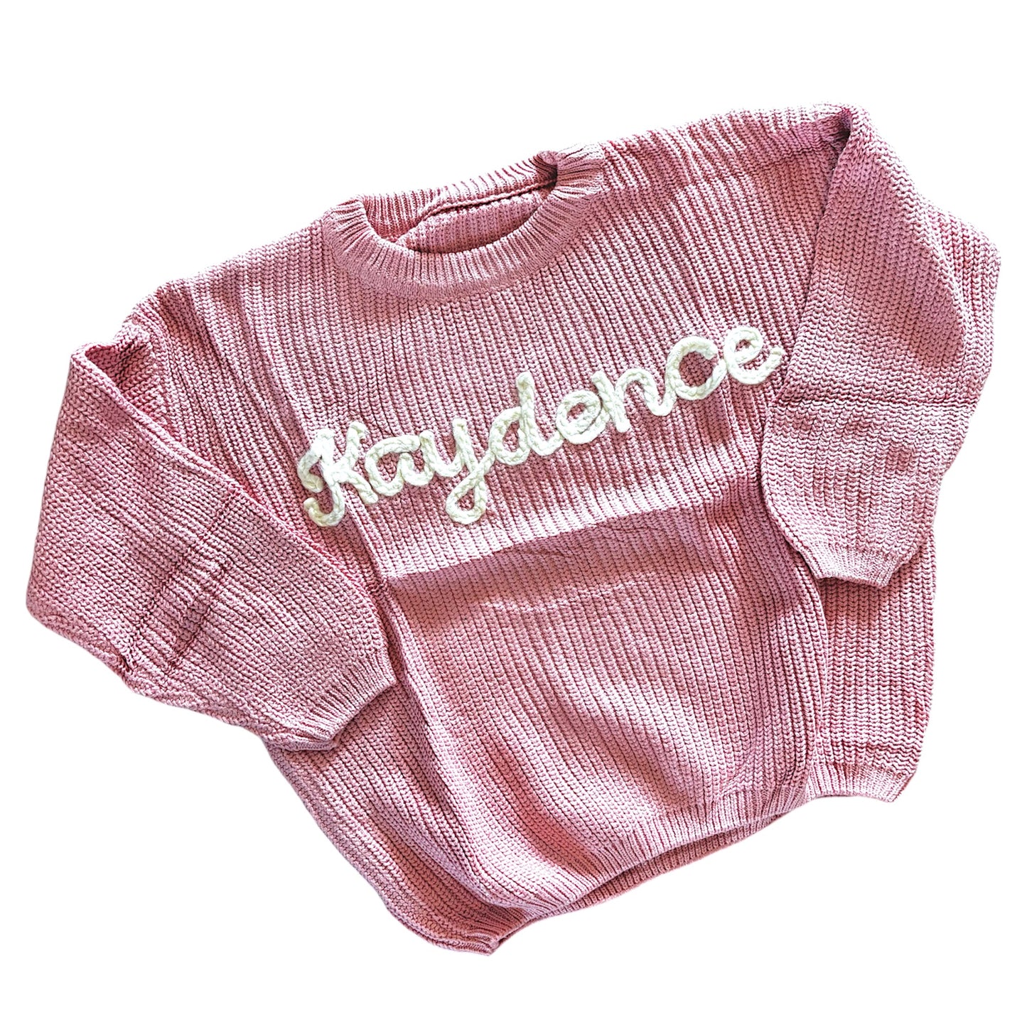 Oversized Hand Embroidered Thick Knit Sweaters