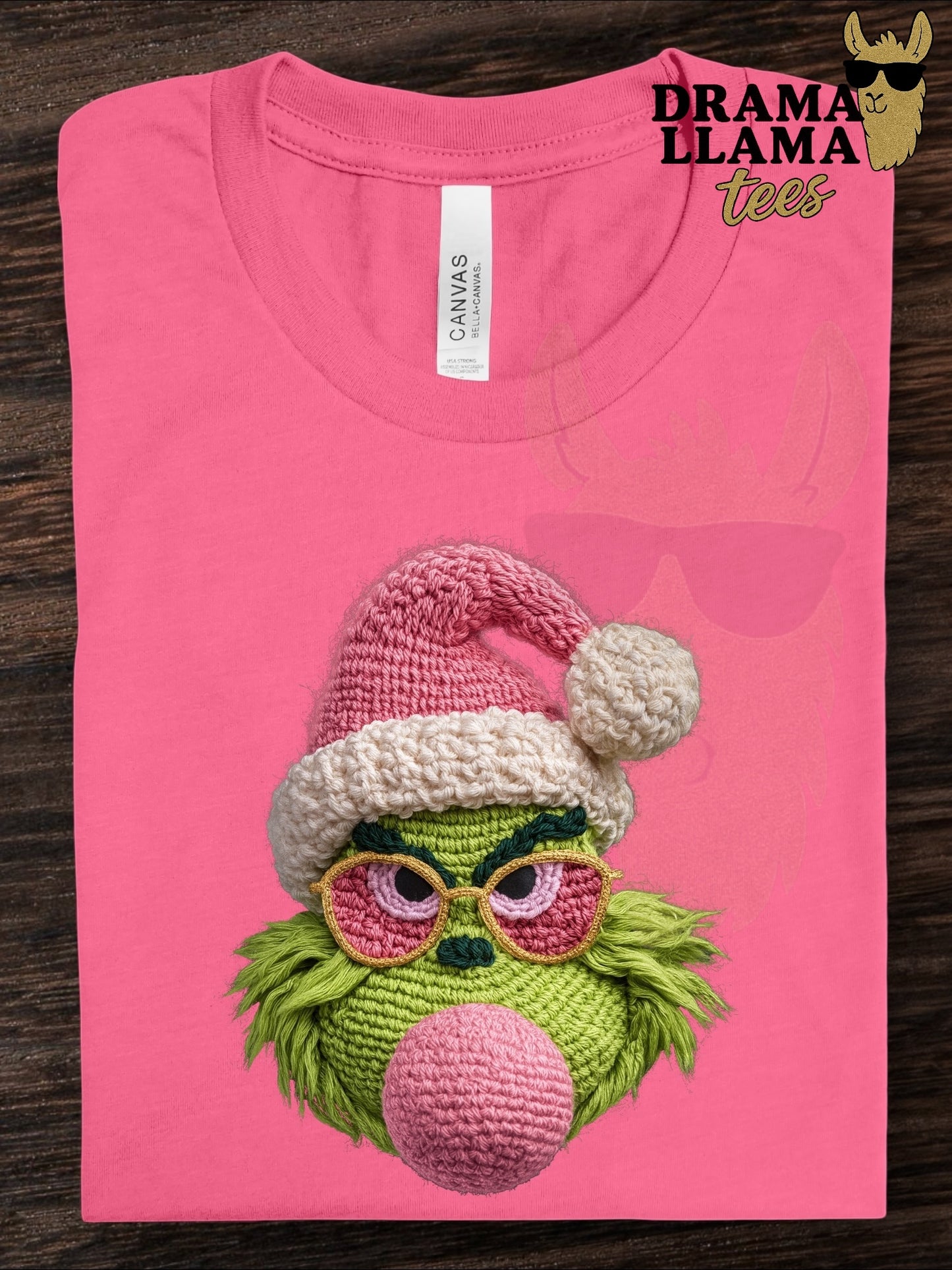 Drama Llama Tuesday Deal! Faux Embroidery Mean One Bubblegum ~Deal is 24 hours only!~