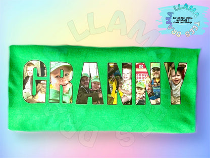Photo Title Tees- ANY TITLE (Grandma, Mama, Dad, Grandpa, Mommy, Nana...etc): DLTPO