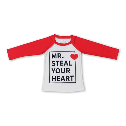 2T (2) 3T Mr Steal Your Heart Long Sleeve Tee  *CLOSEOUT SALE*