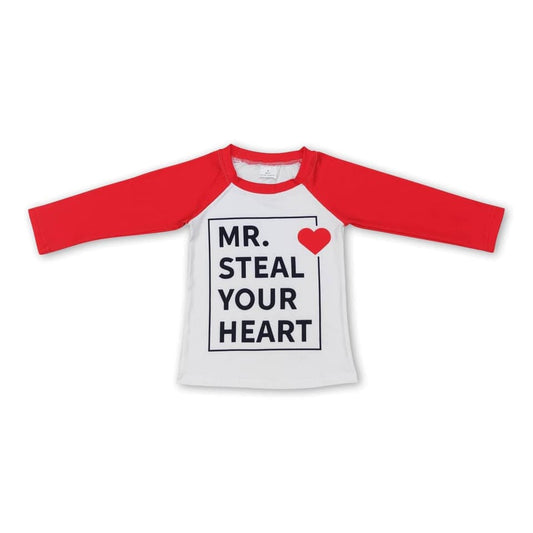 2T (2) 3T Mr Steal Your Heart Long Sleeve Tee  *CLOSEOUT SALE*