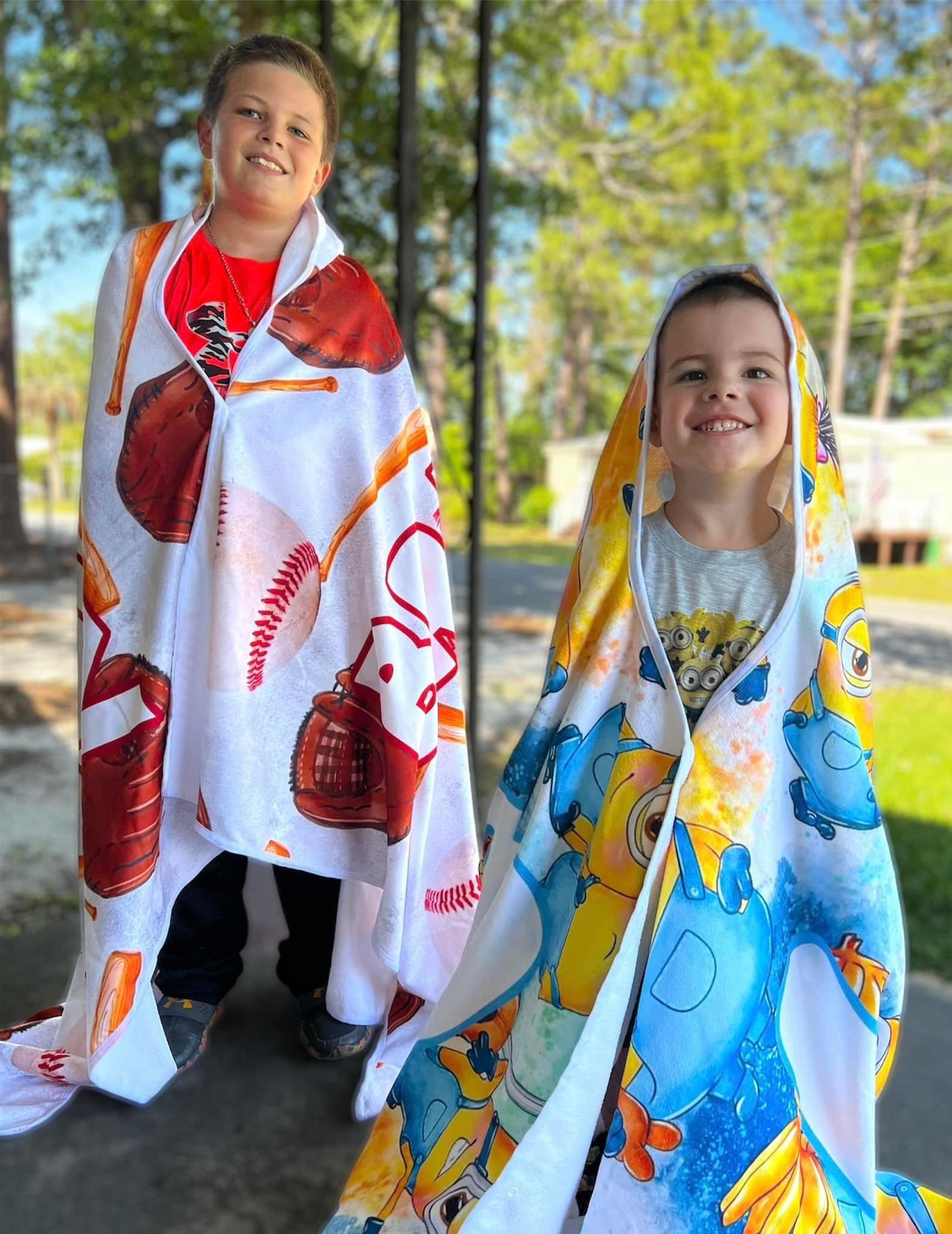 Customized Hooded Bath Towels (3 Sizes)- Boys Boys Boys