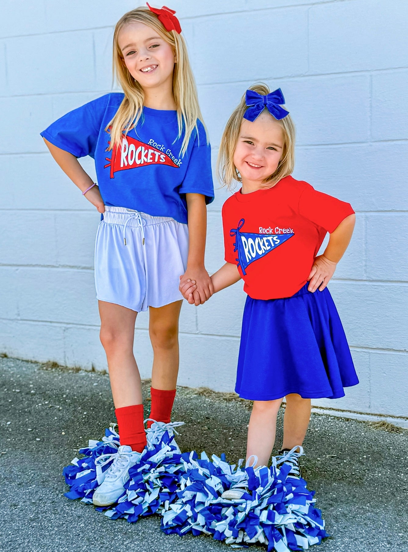 Pennant WITH BOW Spirit COMFORT COLORS Tees | Put team name/info in note box!!