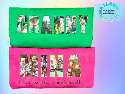 Photo Title Tees- ANY TITLE (Grandma, Mama, Dad, Grandpa, Mommy, Nana...etc): DLTPO