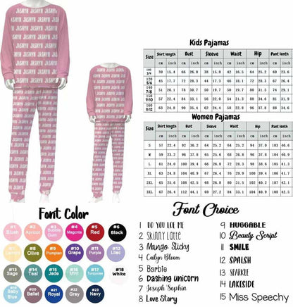 Custom Name Pajamas (Loose Fitting) Pre-Order