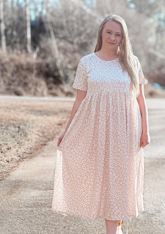 Adult M (fits like Large) Boho Animal Print Maxi Dress (fits 1 full size big!) TDB Exclusive *CLOSEOUT SALE*