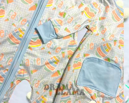 0-3 to 12-18 months My First Easter Zippie: BLUE! Exclusives! *CLOSEOUT SALE*
