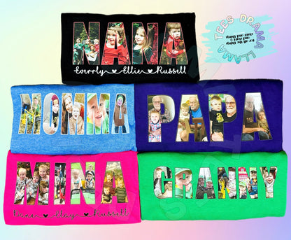 Photo Title Tees- ANY TITLE (Grandma, Mama, Dad, Grandpa, Mommy, Nana...etc): DLTPO