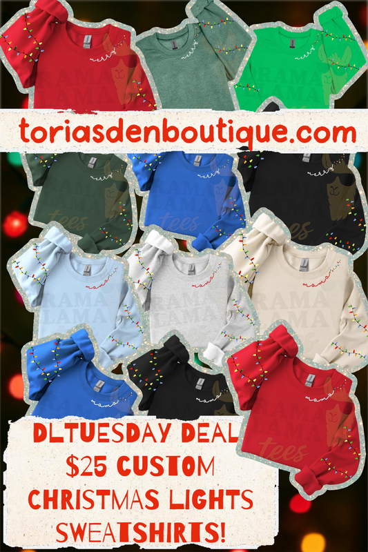 Customizable Christmas Lights Sweatshirts: Original Design